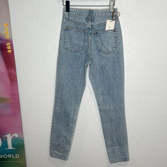 NWT SLVRLAKE Women's Blue Beatnik High-Rise Slim Jeans Size 24 Time Worn Wash - Picture 7 of 16